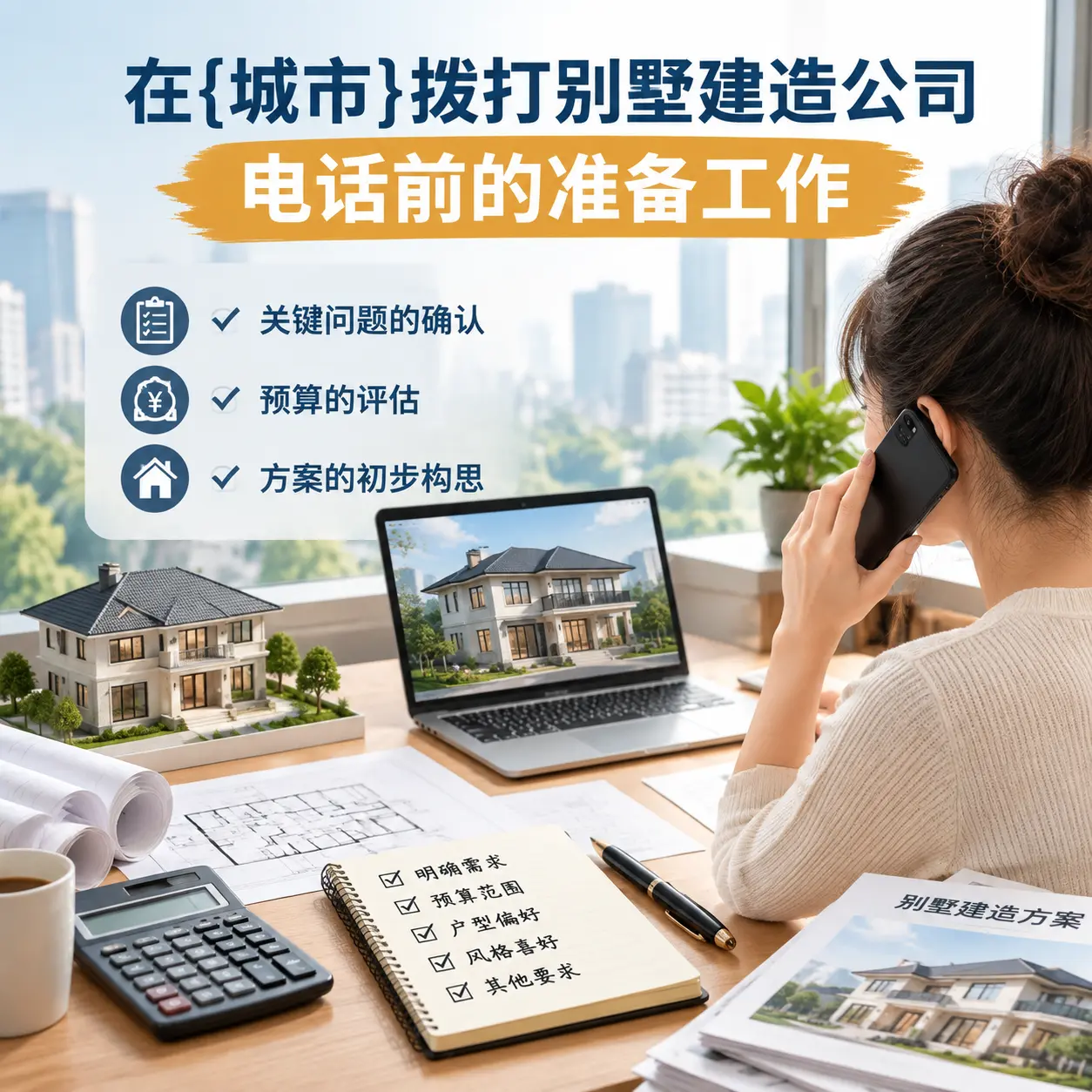 在务川拨打别墅建造公司电话前的准备工作