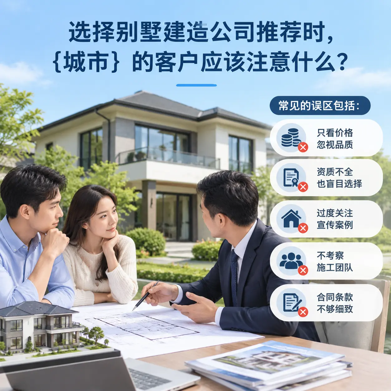 选择别墅建造公司推荐时，务川 的客户应该注意什么？