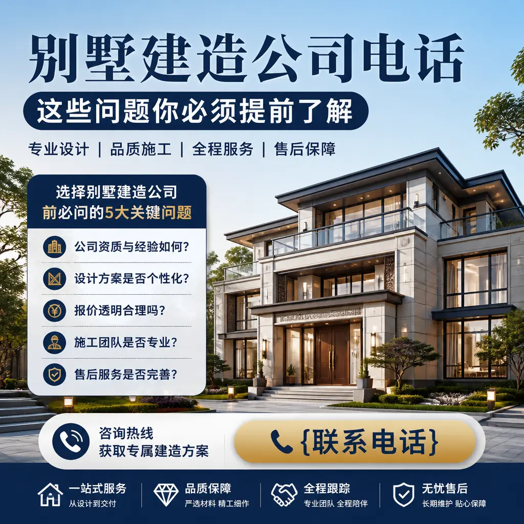 务川别墅建造公司电话,这些问题你必须提前了解