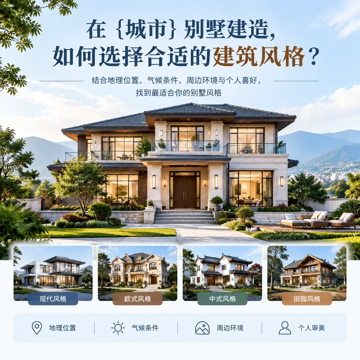 在 务川 别墅建造,如何选择合适的建筑风格?